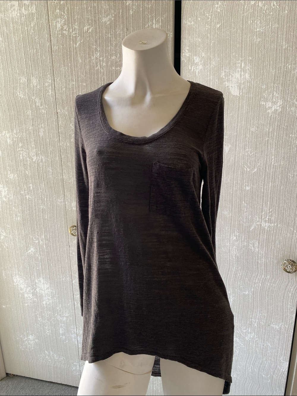 Michael Stars Gray high low  Long Sleeve Tunic top